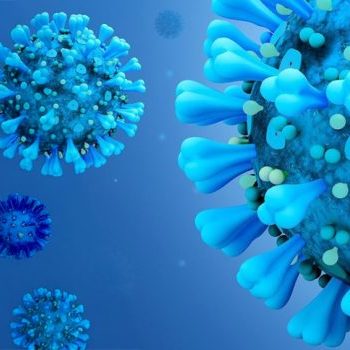 Close up microscopic viruses